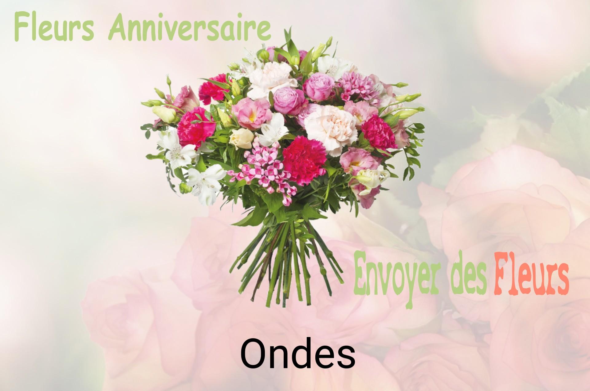 Bouquet de fleurs d’anniversaire livré à Ondes