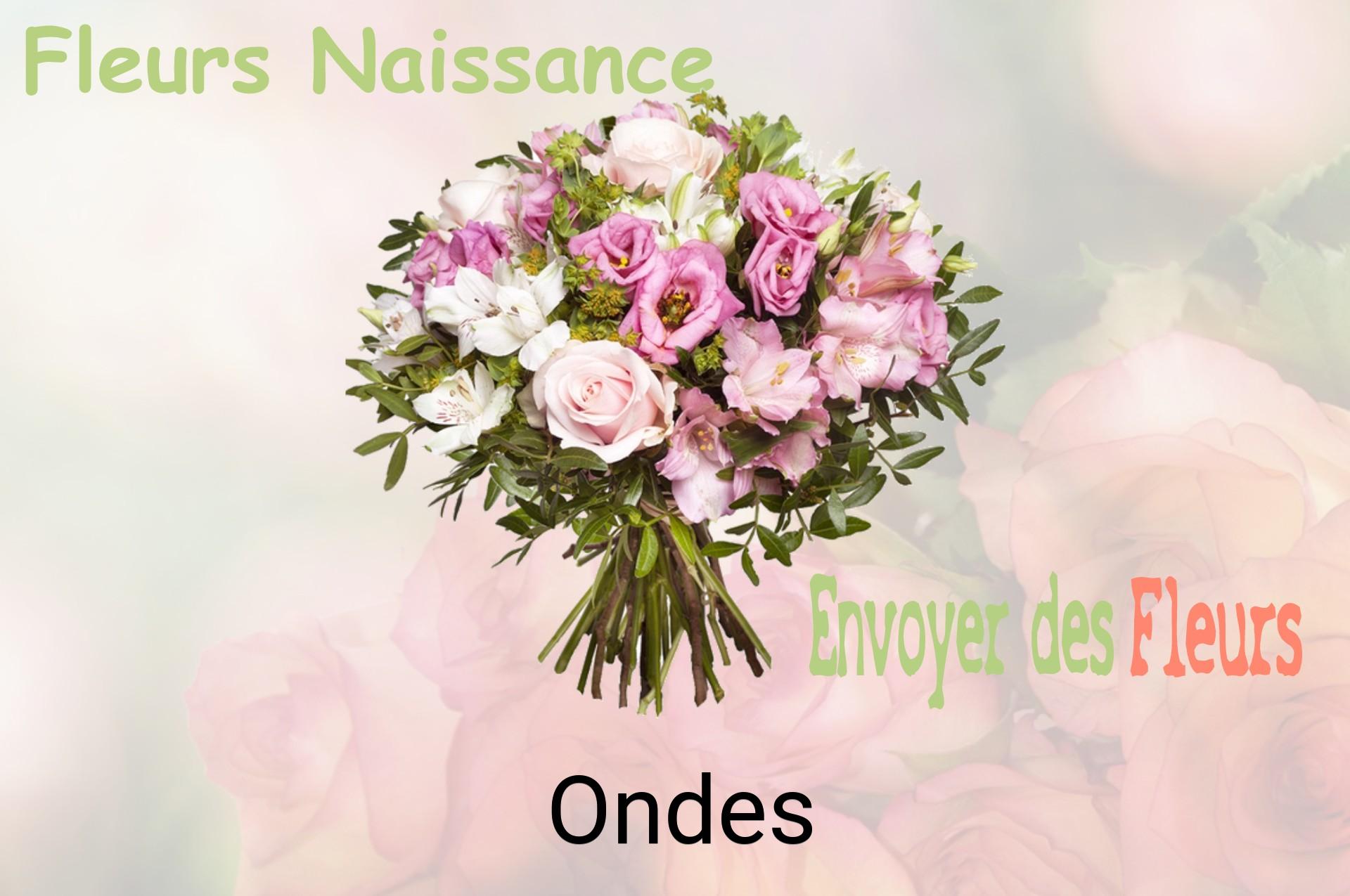 Bouquet de fleurs de naissance livré à Ondes